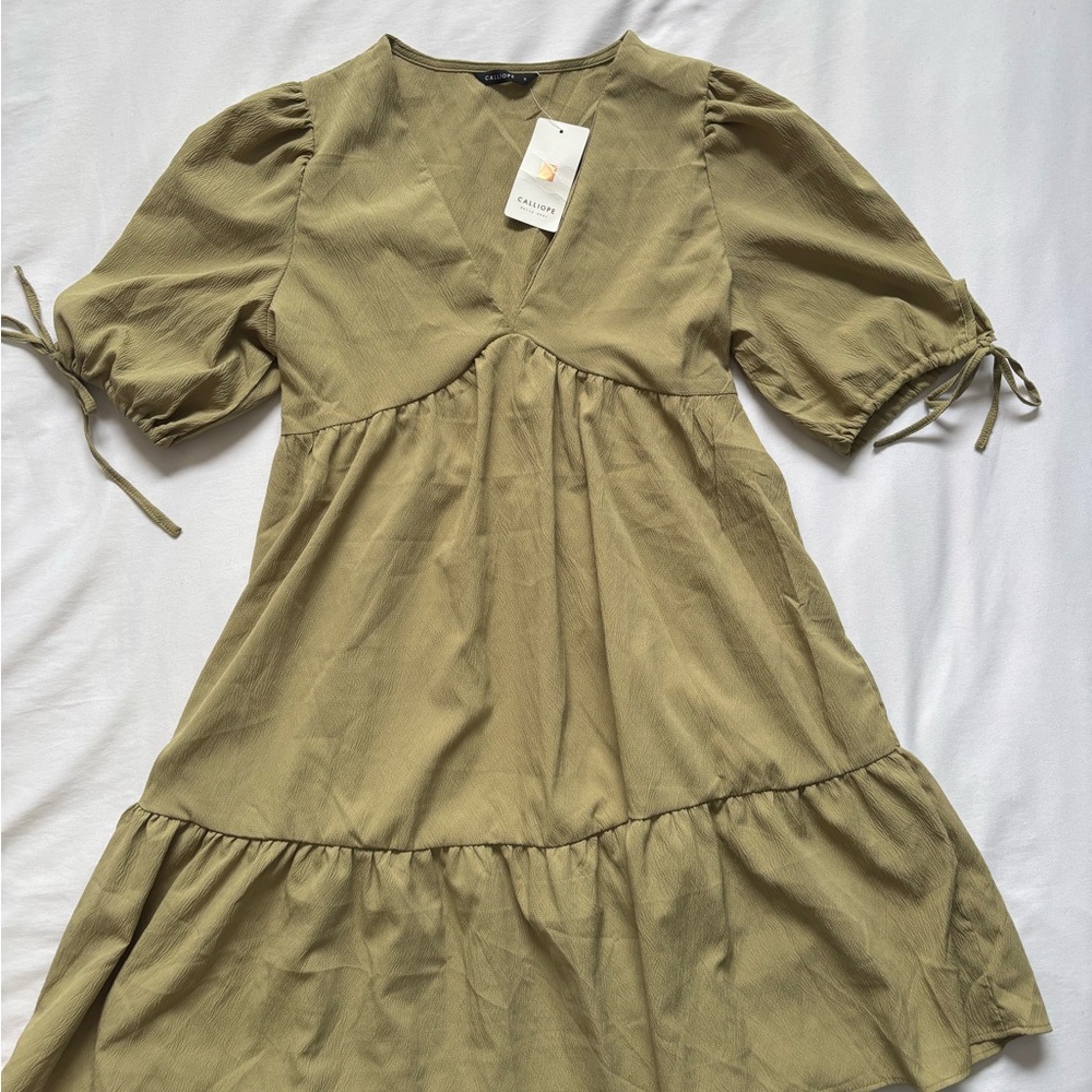 Elegant Olive Midi Dress